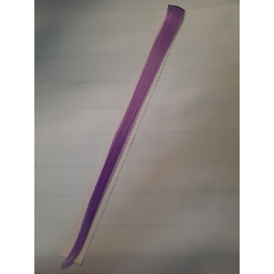 Прядь волос однотонная на заколке сиреневый, цена за 1 шт